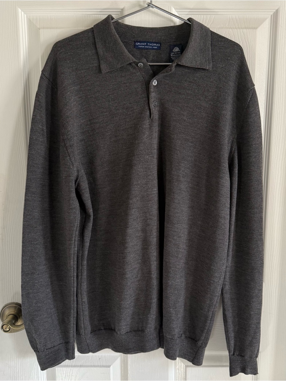 100% Extra Fine Merino Wool Collared Shirt